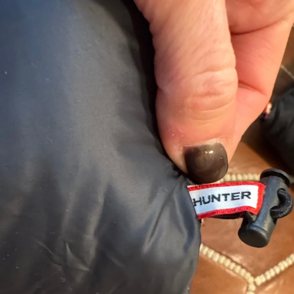 Hunter Black Quilted Bootie Slippers